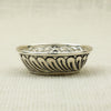 Antique-Style Silver Bowl with Leaf Motif