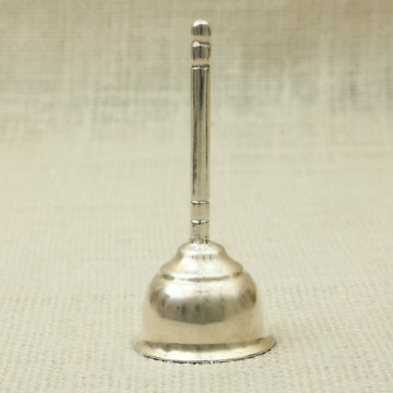 Antique Finish Silver Pooja Bell – Minimalist Classic Design