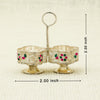 Meenakari Silver Kankavati – Dual Bowl Holder with Floral Enamel Work