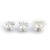 Antique Finish Silver Lotus Diya Set – Handcrafted Floral Design