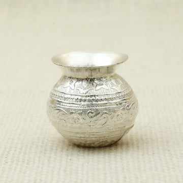 Miniature Silver Kalash with Engraved Detailing (1.00 x 1.25 inch)