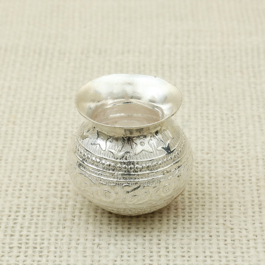 Miniature Silver Kalash with Engraved Detailing (1.00 x 1.25 inch)