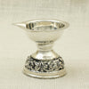 Pure Silver Beak Deepak – Ornate Handcrafted Oil Lamp with Floral Base