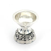 Pure Silver Beak Deepak – Ornate Handcrafted Oil Lamp with Floral Base