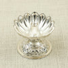 Antique Finish Silver Lotus Diya – Petal Design with Ornate Base