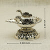 Antique Silver-Plated Duck Design Diya – Traditional Pooja Lamp with Ornate Base