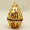Decorative Golden Nariyal – Embellished with Stones and "Shree" Symbol