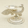 Antique Silver-Plated Peacock Single Diya – Elegant Pooja Lamp Décor