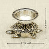 Silver Tortoise Diya – Ornate Pooja Lamp with Auspicious Kurma Base