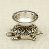 Silver Tortoise Diya – Ornate Pooja Lamp with Auspicious Kurma Base