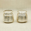 Silver Hammered Containers (Set of 2) – Traditional Spice Jars