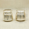 Silver Hammered Containers (Set of 2) – Traditional Spice Jars