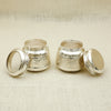 Silver Hammered Containers (Set of 2) – Traditional Spice Jars