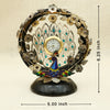 Silver Peacock Table Clock – Handcrafted Decorative Timepiece