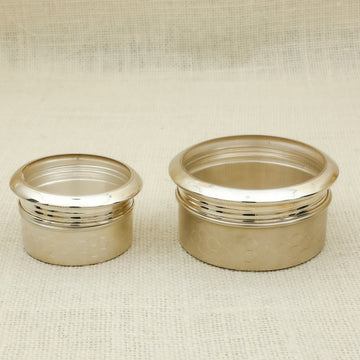 Ornate Floral Antique Silver Glass Jar – Elegant Decorative Storage Container