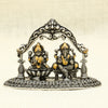 Silver Lakshmi-Ganesha Idol Set under Ornate Arch – Dual Tone Finish