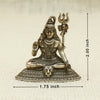 Silver Lord Shiva Idol – Meditative Pose with Trishul