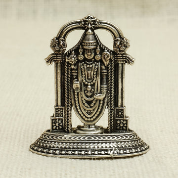 Silver Lord Venkateswara Idol – Intricately Carved Miniature