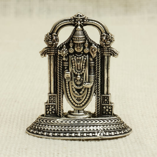 Silver Lord Venkateswara Idol – Intricately Carved Miniature