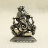 Silver Lord Ganesha Idol – Ornate Detailing with Royal Turban