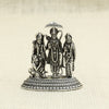 Antique Silver Ramdarbar Idol – Divine Ensemble of Lord Ram, Sita, Lakshman & Hanuman