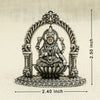 Antique Finish Silver Lakshmi Idol – Seated on Lotus with Arch Frame