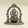 Antique Finish Silver Lakshmi Idol – Seated on Lotus with Arch Frame