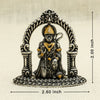 Antique Finish Silver Hanuman Idol with Golden Accents – Arch Frame Design