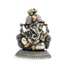 Silver Lord Ganesha Idol – Ornate Detailing with Royal Turban