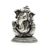 Intricately Crafted Silver Ganesha Idol – Seated Pose with Blessing Hand