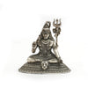 Silver Lord Shiva Idol – Meditative Pose with Trishul