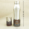 Silver Bottle & Glass Set with Meenakari Design