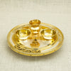 Gold-Plated Pooja Thali Set with Kalash and Bowls – Traditional Design