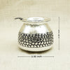 Elegant Silver Gheeloti with Leaf Motif Design