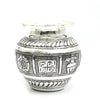 Antique Silver Kalash with Swastik and Floral Engravings – Traditional Design