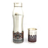 Silver Bottle & Glass Set with Meenakari Design