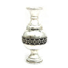 Elegant Silver Flower Vase with Antique Beaded Detailing