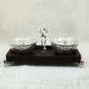 Silver Bowl Set with Floral Engravings