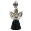 Silver Duck Goblet with Black Base – Elegant Artisan Craft