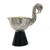 Silver Duck Goblet with Black Base – Elegant Artisan Craft