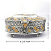 Elegant Silver & Gold-Toned Dry Fruit Box – Antique Floral Design