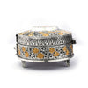 Elegant Silver & Gold-Toned Dry Fruit Box – Antique Floral Design