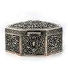 Ornate Silver Octagonal Box – Exquisite Handcrafted Storage
