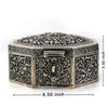 Ornate Silver Octagonal Box – Exquisite Handcrafted Storage