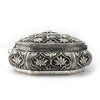Elegant Silver Floral Box – Handcrafted Vintage-Inspired Storage