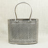 Elegant Silver Handbag with Intricate Handcrafted Detailing