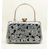 Silver Filigree Velvet Handbag – Timeless Elegance