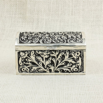 Intricately Designed Silver Dry Fruit Box – Elegant Storage Solution