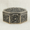 Ornate Silver Octagonal Box – Exquisite Handcrafted Storage