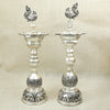 Mayur Samay – 2 Pc Pair (Peacock Design Silver Lamps)